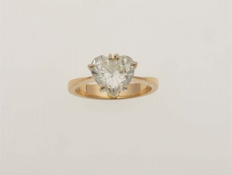 Unmounted heart-shaped diamond weighing 3.01 carats  - Auction Fine Jewels - Cambi Casa d'Aste