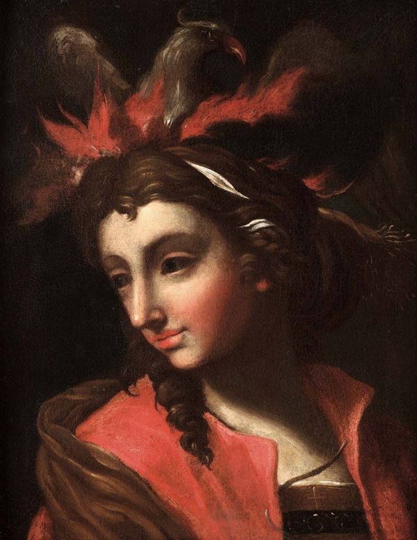 Scuola del XVIII secolo Coppia di ritratti femminili