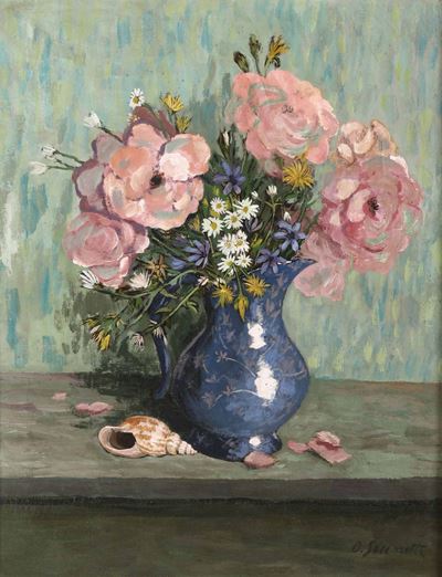 Oscar Saccorotti (roma 1898 - Recco 1986)vaso con Fiori