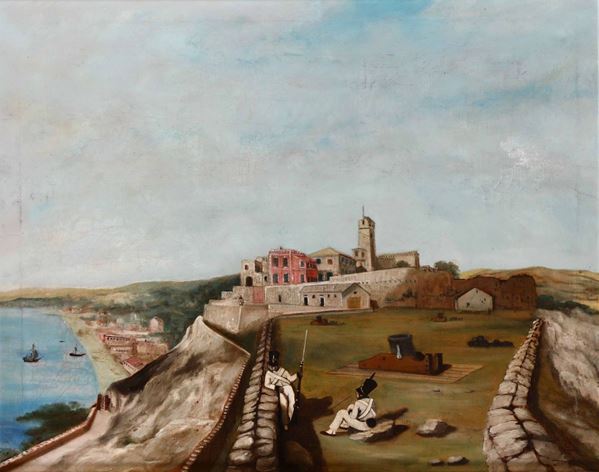 Joliz (XIX secolo) Paesaggio con forte di San Giuliano