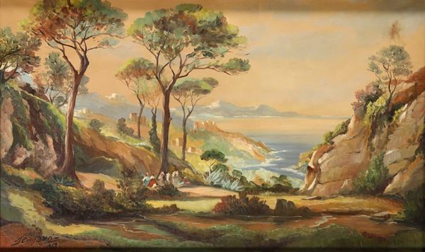 Saverio Seassaro (1917-2016) Paesaggio, 1948