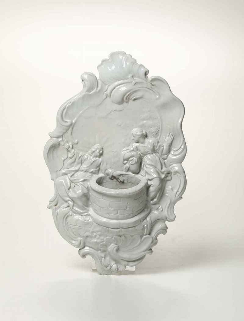 Acquasantiera Doccia, Manifattura Ginori, seconda metà del XVIII secolo  - Asta Asta a Tempo Ceramiche - III - Cambi Casa d'Aste