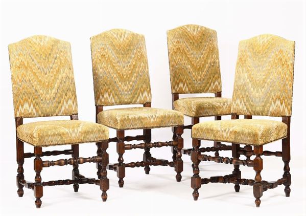 Quattro sedie a rocchetto, XIX secolo