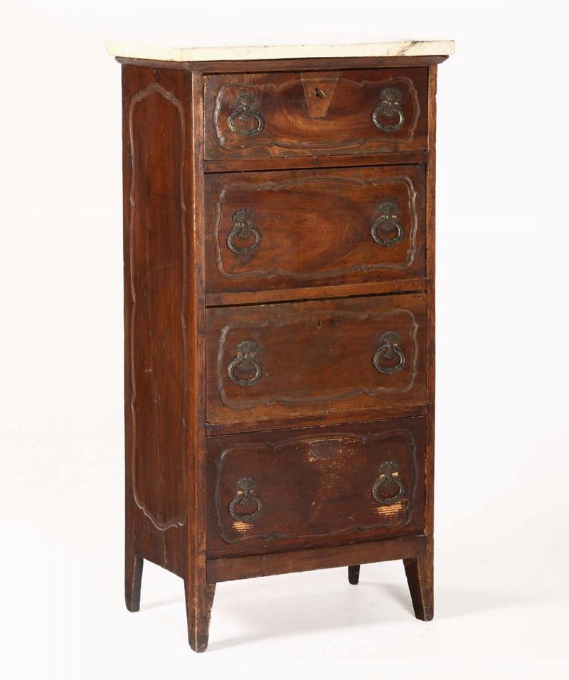 Mobiletto a quattro cassetti, XIX-XX secolo  - Auction Antiques V - Cambi Casa d'Aste