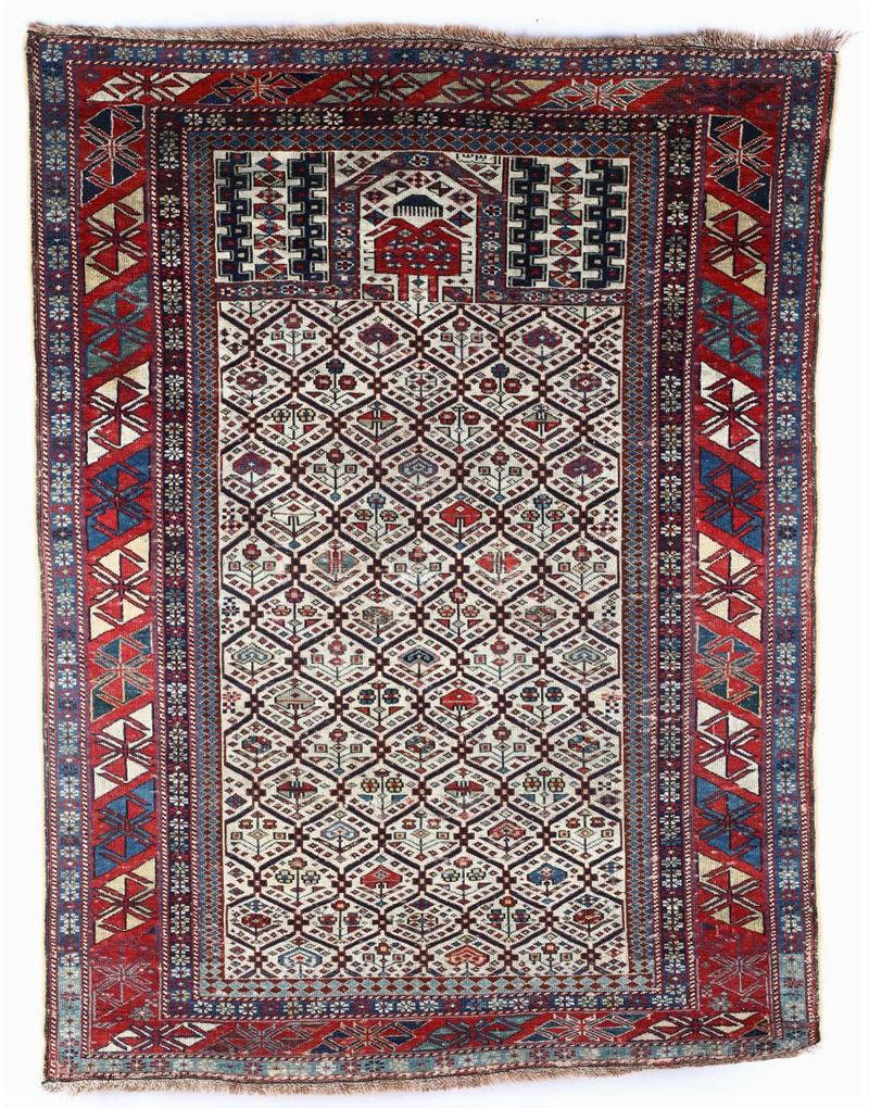 Preghiera caucasica Shirvan Daghestan, fine XIX inizio XX secolo  - Auction Fine Art - Cambi Casa d'Aste