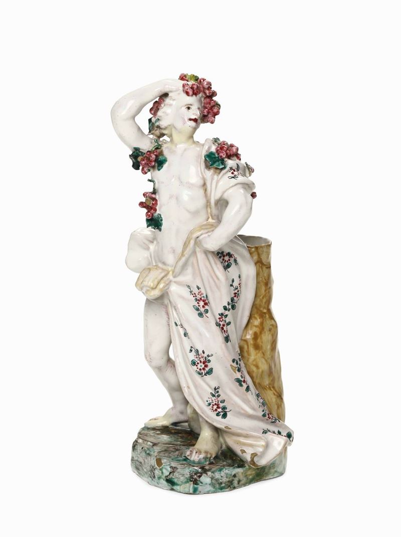 Figura portafiori Savona, Giacomo Boselli, 1780-1785  - Auction Majolica and Porcelains - II - Cambi Casa d'Aste