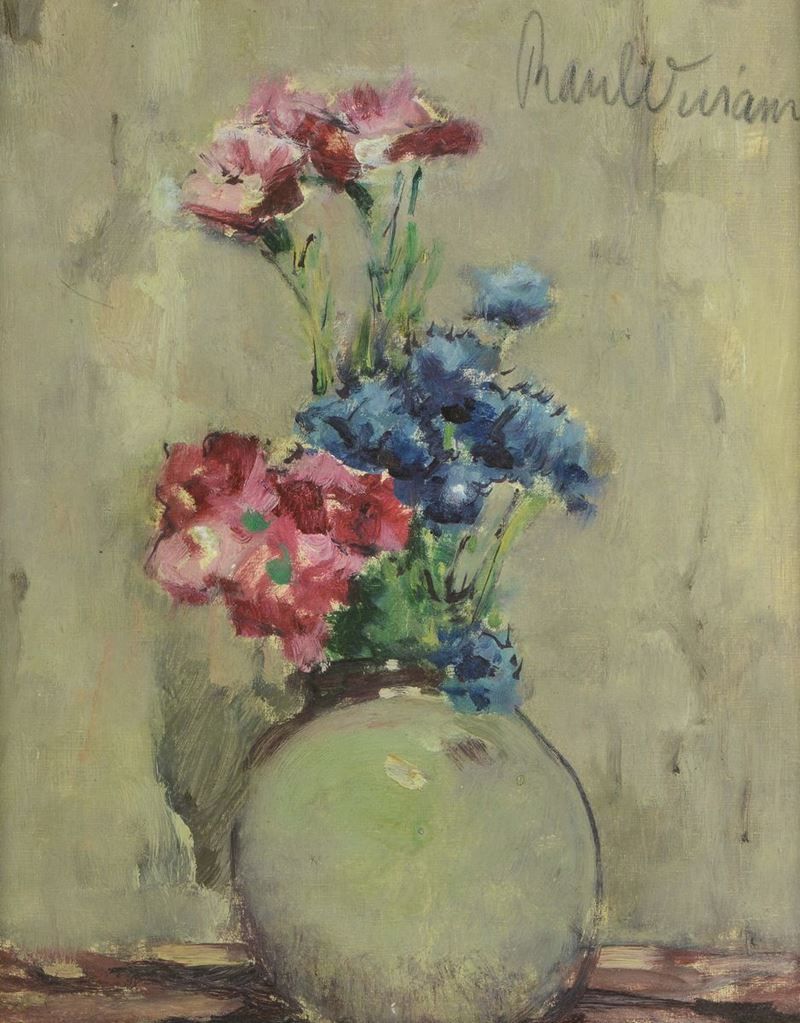 Raul Viviani (1883 - 1965) Vaso di fiori  - Asta Dipinti del XIX e XX secolo - Cambi Casa d'Aste