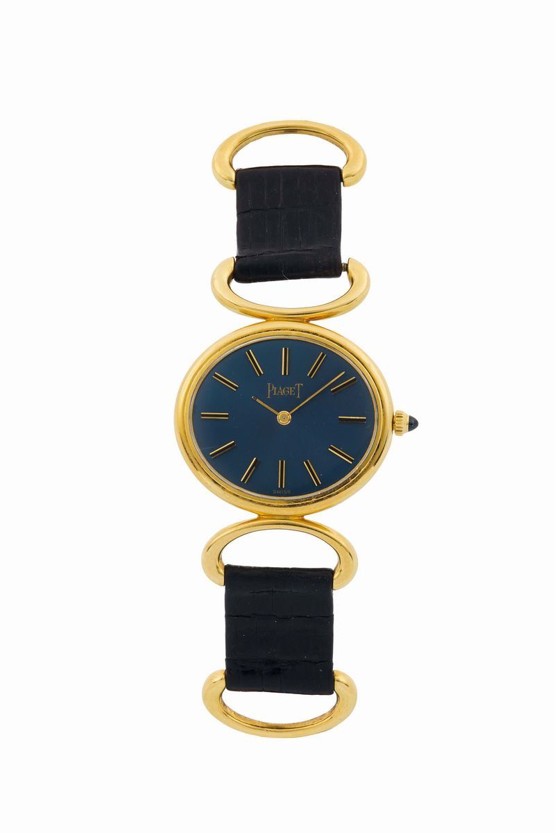 Piaget, Ref.9802 D. Fine, 18K yellow gold wristwatch with original gold buckle. made circa 1980  - Auction Watches and Pocket Watches - Cambi Casa d'Aste