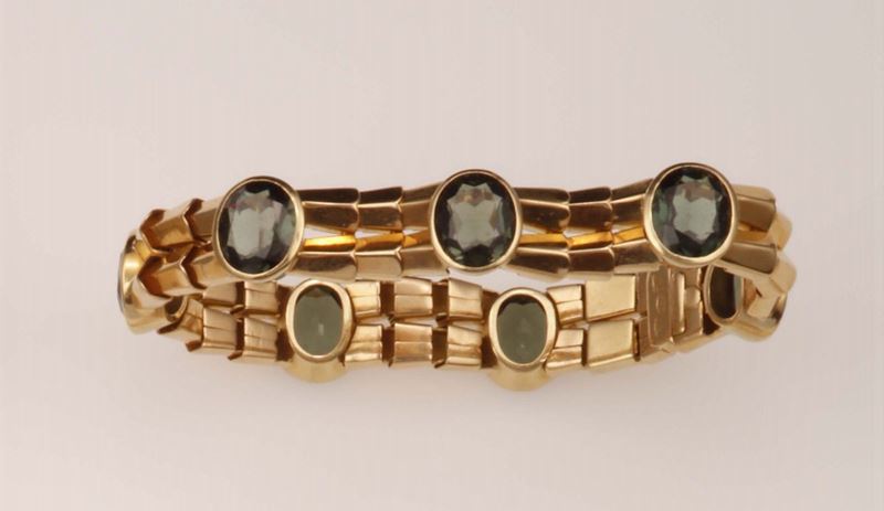 Green tourmaline bracelet  - Auction Fine Jewels - Cambi Casa d'Aste