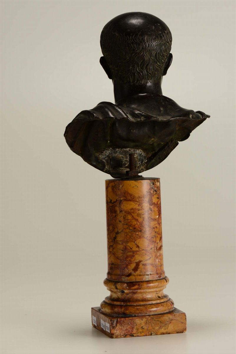 Busto di Vespasiano in Bronzo Fuso e Cesellato