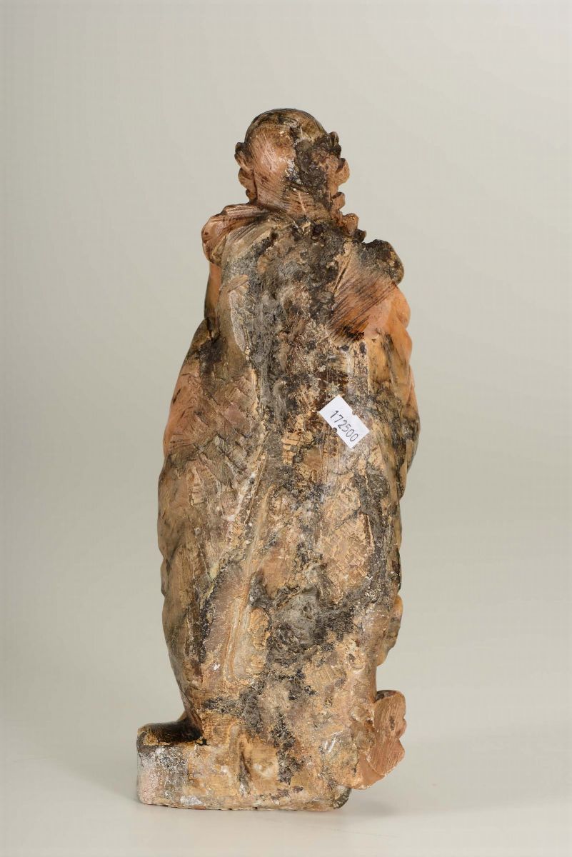 Scultura Rappresentante Cristo Deriso in Marmo Rosa (pietra Incarnata), Arte Trapanese del XVIII ...
