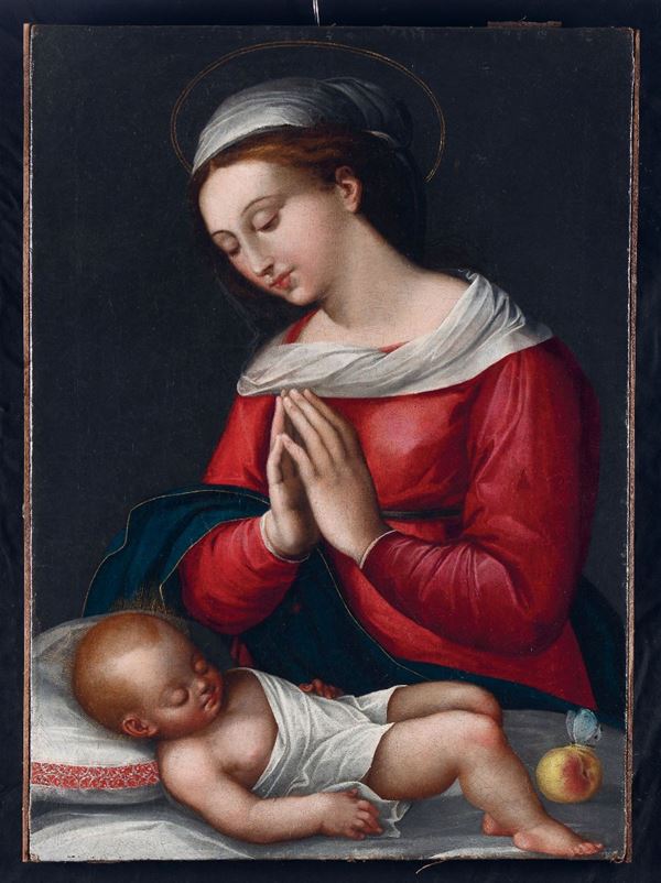 Gian Francesco Penni (Firenze 1488 - Napoli 1528) Madonna con Bambino