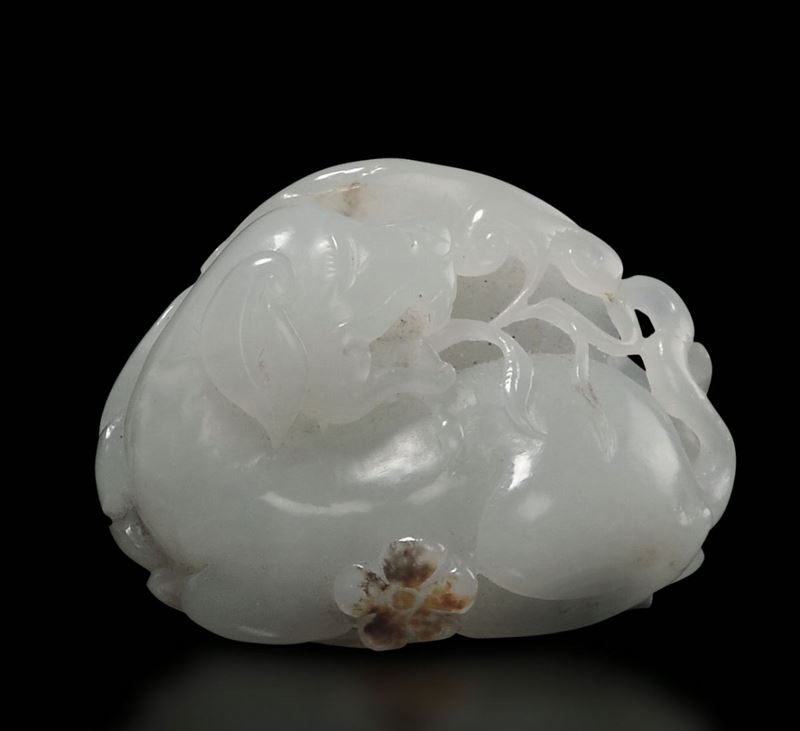 A white jade group, China, Qing Dynasty, 1700s  - Auction Fine Chinese Works of Art - Cambi Casa d'Aste