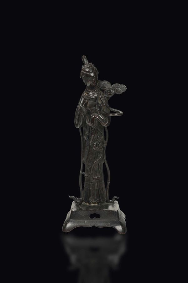A bronze figure of Guanyin, China, Ming Dynasty, 17th century