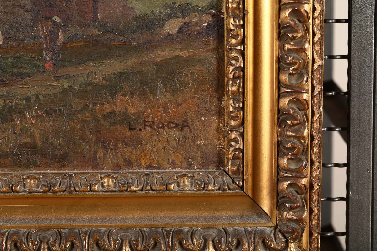 Leonardo Roda (1868-1933)paesaggio con il Cervino