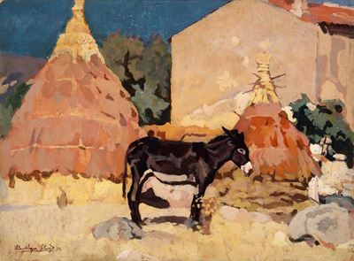 Llewelyn Lloyd (1879-1949)asino Sull'aia, 1930