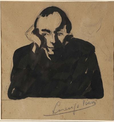 Lorenzo Viani (1882-1936)ritratto Maschile