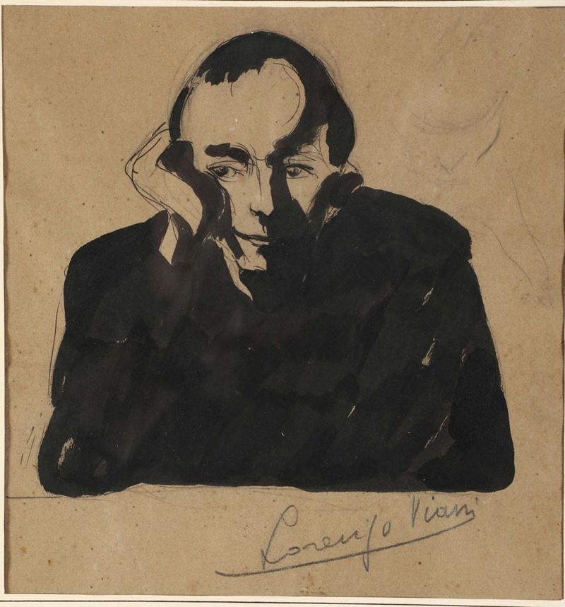 Lorenzo Viani (1882-1936) Ritratto maschile  - Auction Fine Art - Cambi Casa d'Aste