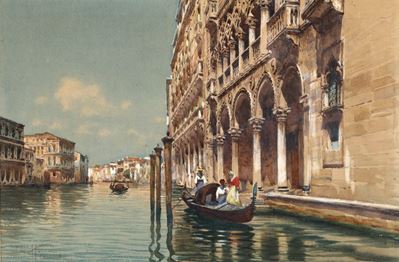 Aurelio Craffonara (1875-1945), Attribuito Aveduta di Canale Veneziano