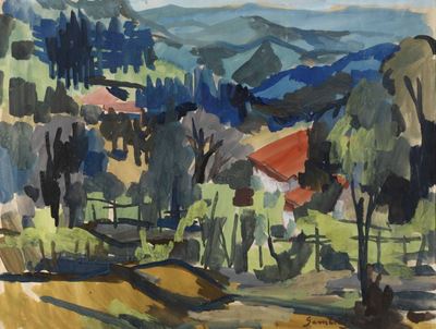 Dino Gambetti (1907-1988)paesaggio, 1954