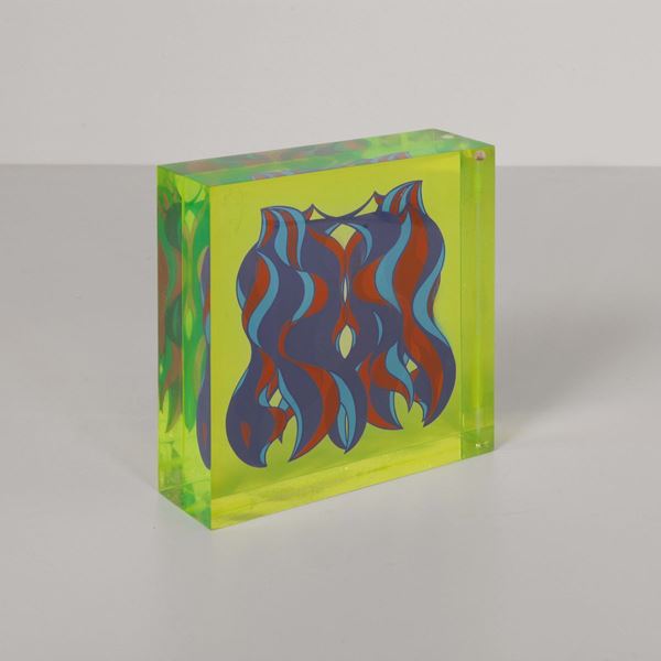 Decorazione in plexyglass. Prod. Italia, 1970 ca.