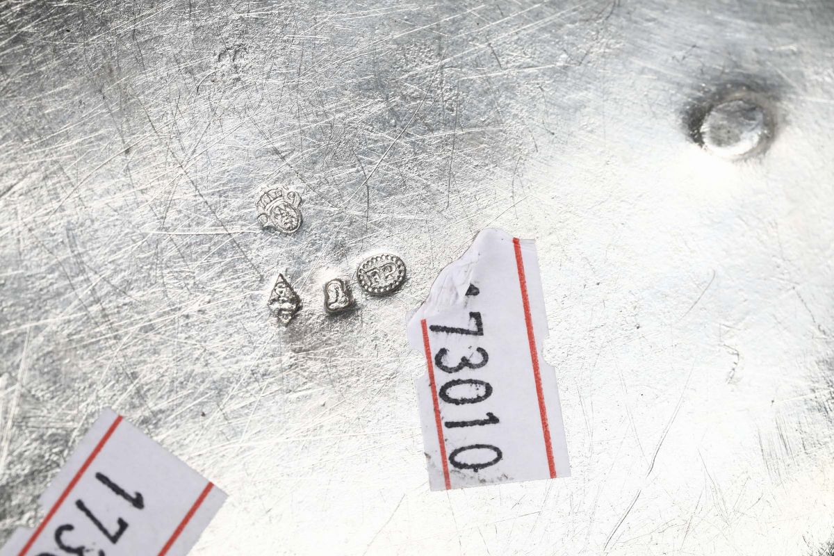Mostardiera in Argento Fuso, Sbalzato e Cesellato. Torino Inizio XIX Secolo