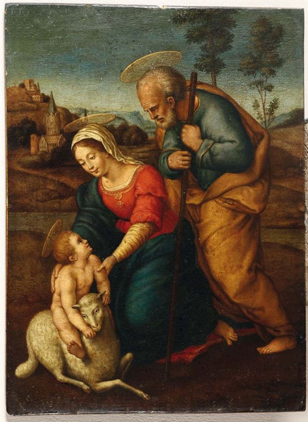 Copia da Raffaello, pittore del XVIII secolo Sacra Famiglia