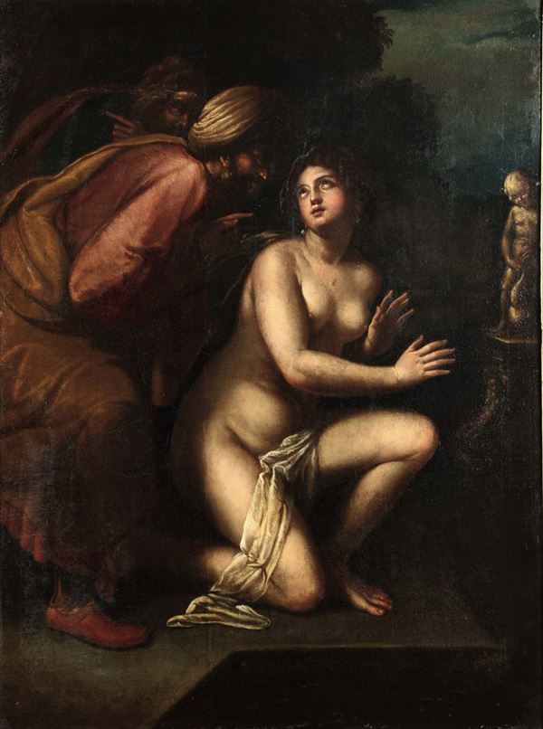 Scuola del XVII secolo Susanna e i vecchioni