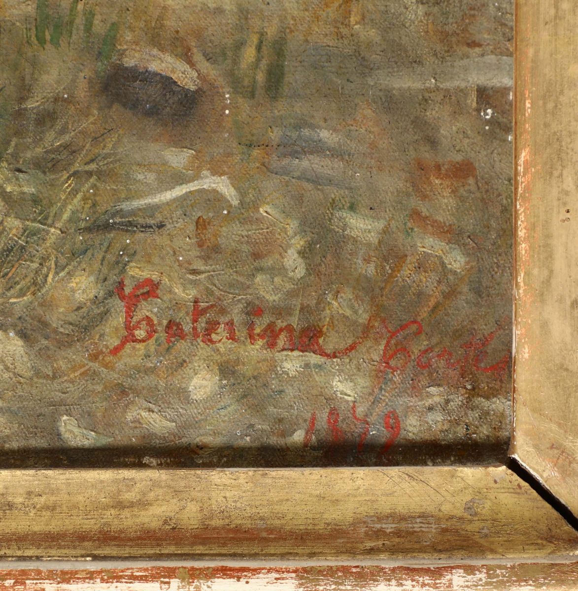 Caterina Corte (XIX-XX Secolo)paesaggio con Ferrovia