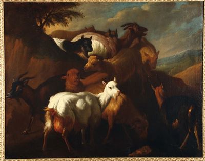 Francesco Londonio (1723-1783)gregge di Capre