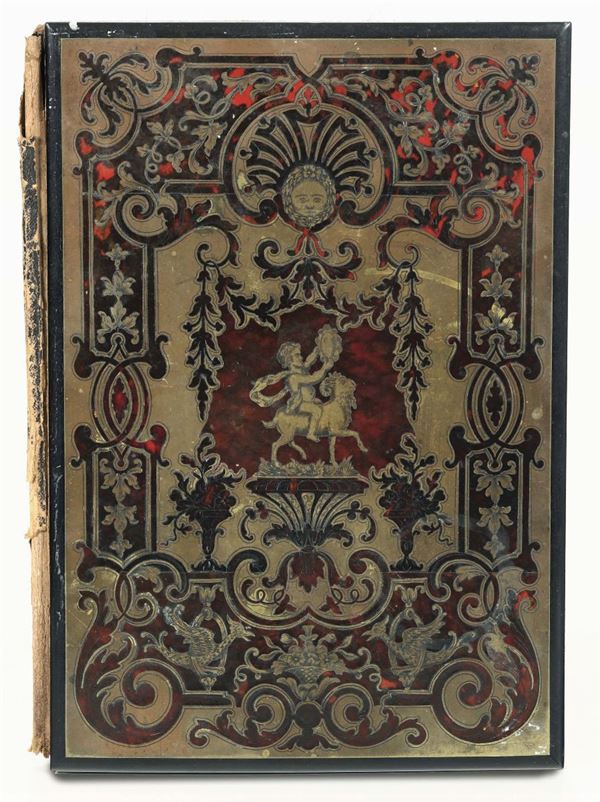 Porta carte in stile boulle, XIX secolo