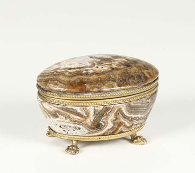 Scatola in Marmo e Bronzo Dorato, XIX-XX Secolo