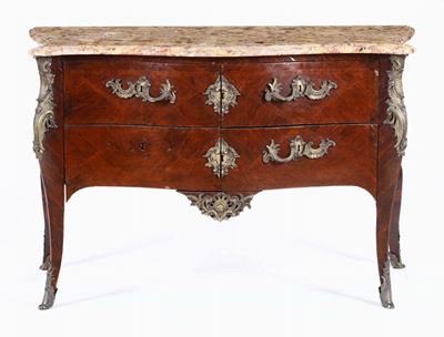 Commode a Quattro Cassetti, Francia, XIX Secolo, Stampigliato Migeon, L. De Laitre