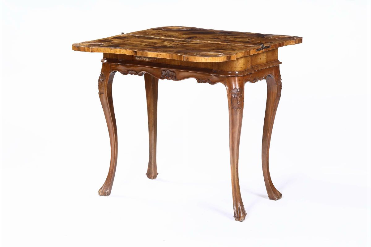 Tavolino da Gioco con Piano a Libro, XIX-XX Secolo