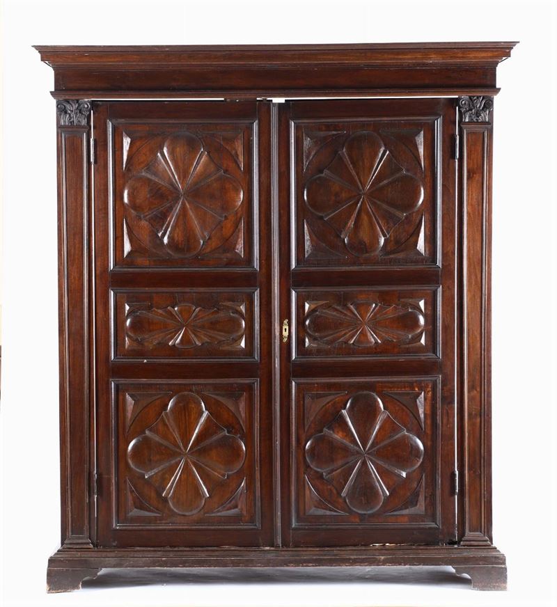 Armadio a due ante in stile piemontese  - Asta Antiquariato - Cambi Casa d'Aste