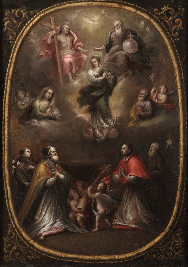 Scuola del XVIII secolo Madonna tra i Santi