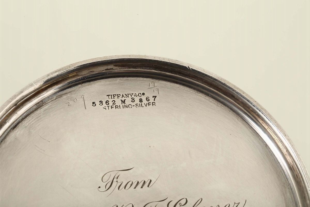 Tre Pezzi in Argento tra Cui Caffettiera Tiffany con Dedica 1881