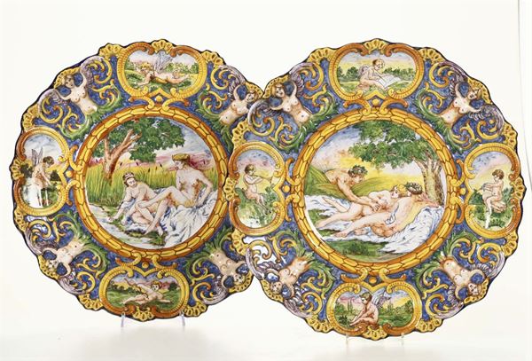 Coppia di piatti da parata Italia, XX secolo