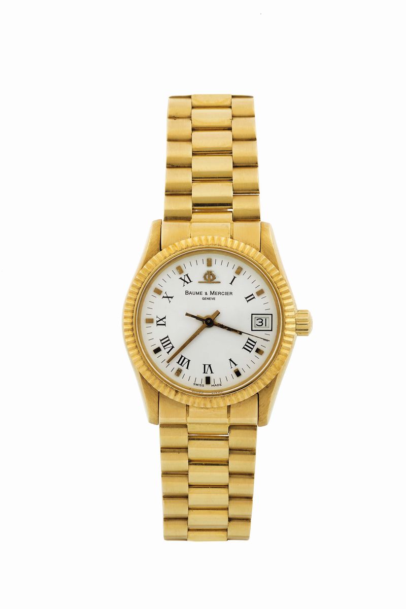 Baume & Mercier, Genève. Orologio da Polso, in Oro Giallo 18k, al Quarzo con Bracciale in Oro e C...