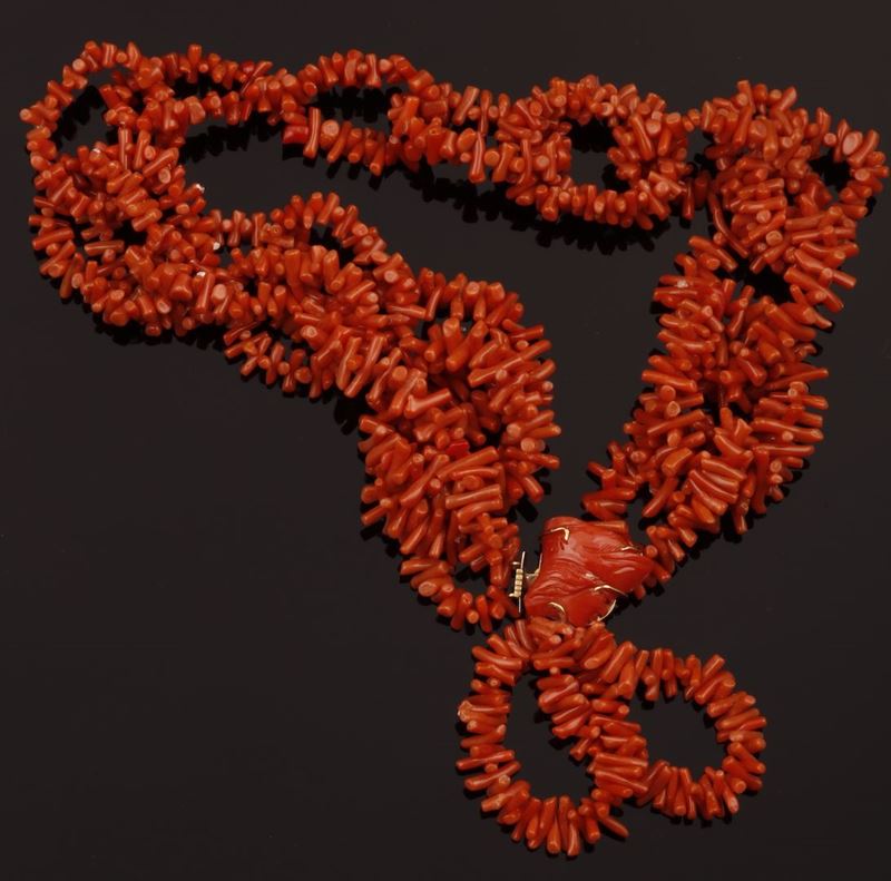 Coral and gold necklace  - Auction Fine Coral Jewels - Cambi Casa d'Aste