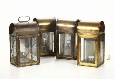 Quattro Lampade in Metallo