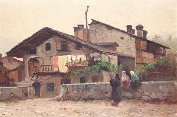 Leonardo Roda (1868-1933) Casolare presso Aosta, strada di Charvensod 1931
