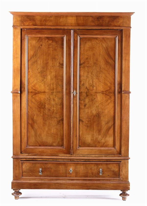 Armadio a due ante in radica, XIX secolo