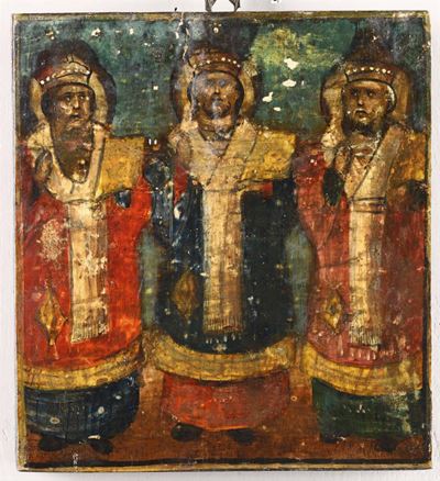 Icona in Legno con Santi, XIX Secolo