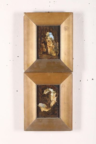 Pittore del XIX Secolocoppia di Paesaggi