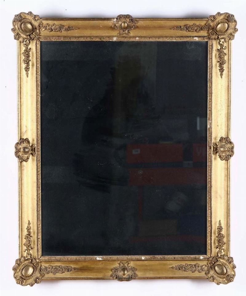 Specchiera dorata con decoro a pastiglia, XIX-XX secolo  - Auction Timed Fine Art - I - Cambi Casa d'Aste
