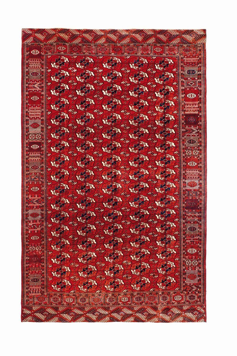 Tappeto turkmeno Tekke, fine XIX secolo  - Asta Antiquariato - Cambi Casa d'Aste