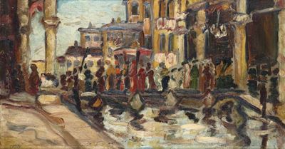 Guglielmo Sansoni, Detto Tato (1896-1974)processione del Corpus Domini a Comacchio