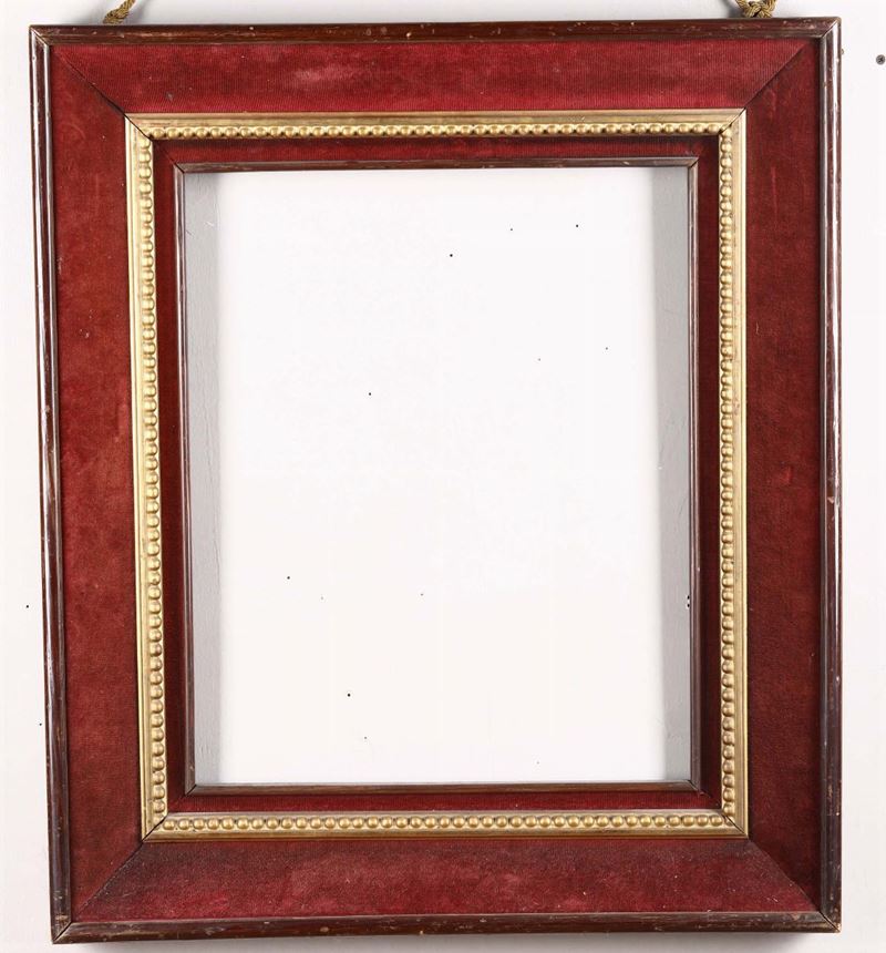 Cornice con bordure in tessuto, Emilia inizi XX secolo  - Auction Timed Fine Art - I - Cambi Casa d'Aste