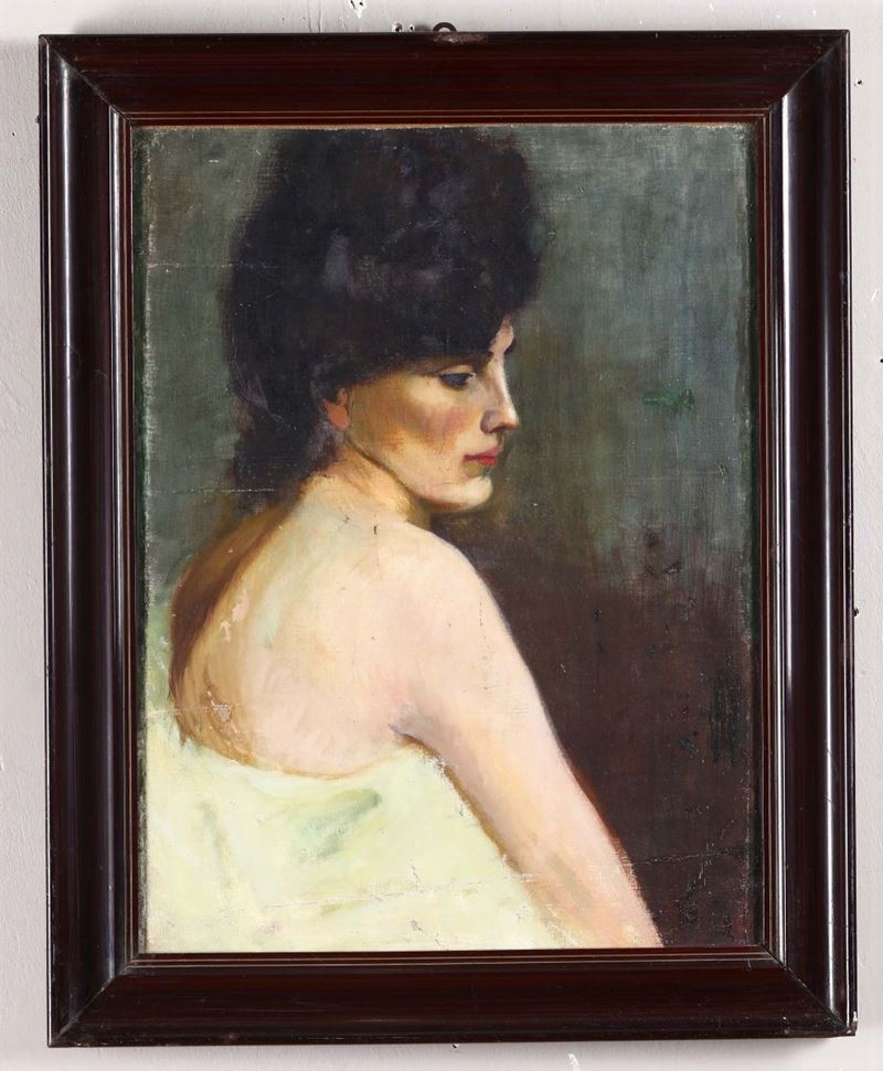 Pittore del XIX-XX secolo Ritratto di donna  - Auction Timed Fine Art - I - Cambi Casa d'Aste
